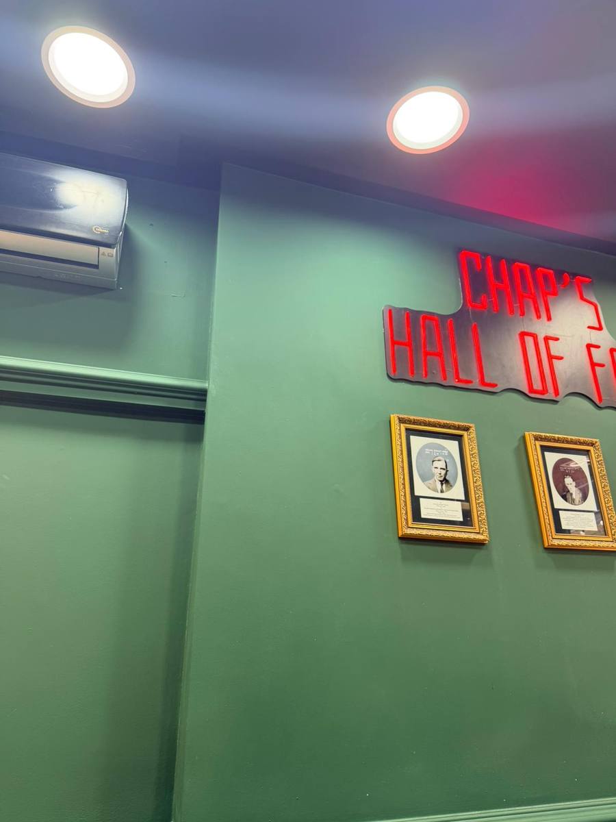Chap's Hall of Fame wall at Chaps & Crew